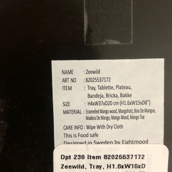 Eightmood Zeewild Zebra Print Tray - Picture 6 of 6